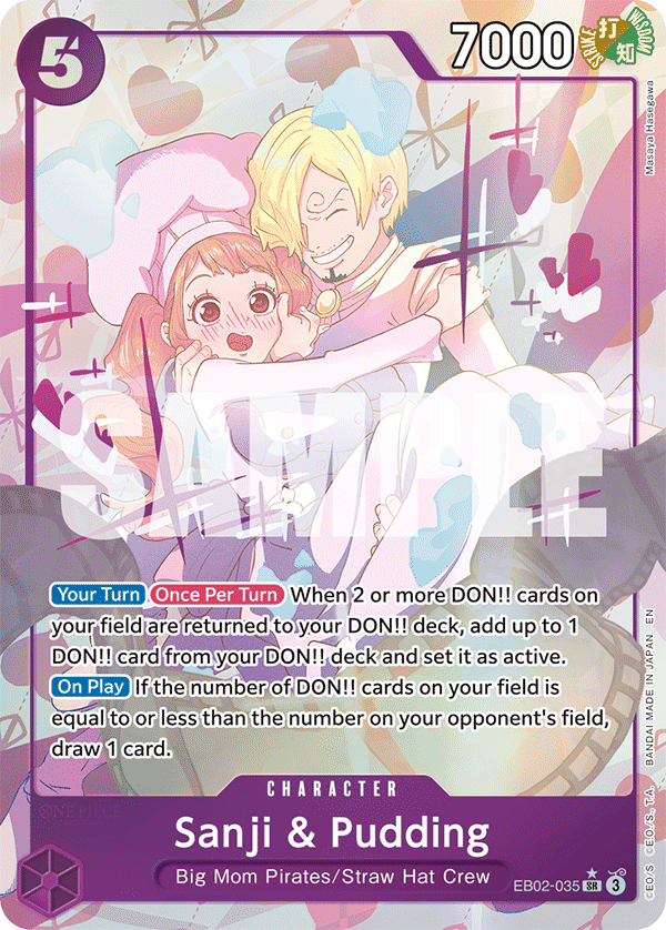 Sanji &amp; Pudding (EB02-035_p1) — Alt Art