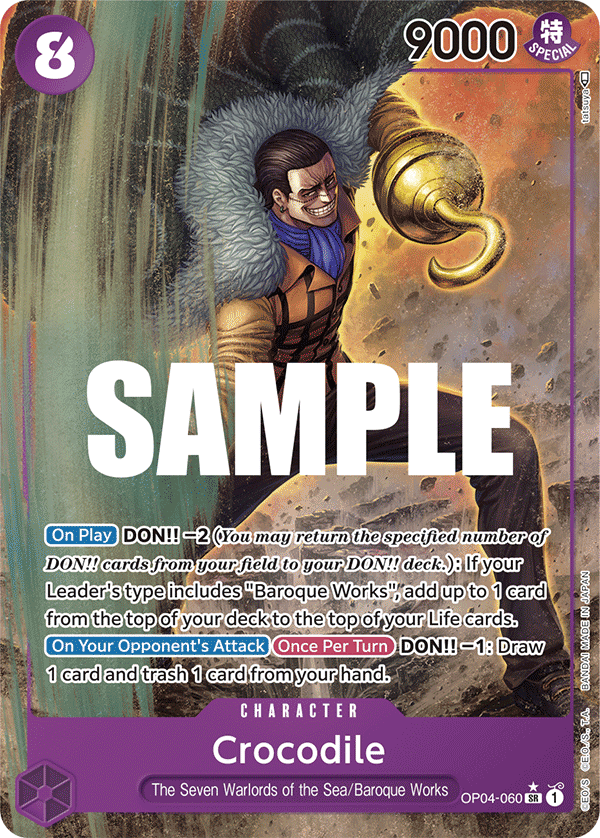 Crocodile (OP04-060_p1) — Alt Art