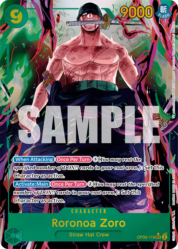 Roronoa Zoro (OP06-118_p1) — Alt Art