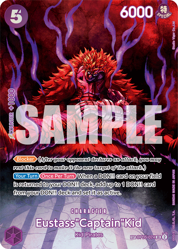 Eustass"Captain"Kid (OP-07 OP05-074_p3) — Alt Art