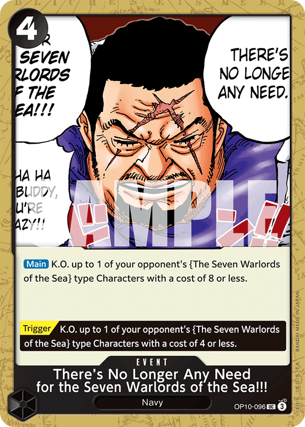There’s No Longer Any Need for the Seven Warlords of the Sea!!! (OP10-096)