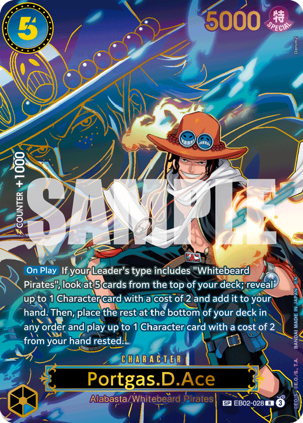Portgas.D.Ace (OP-13 EB02-028_p1) — Alt Art