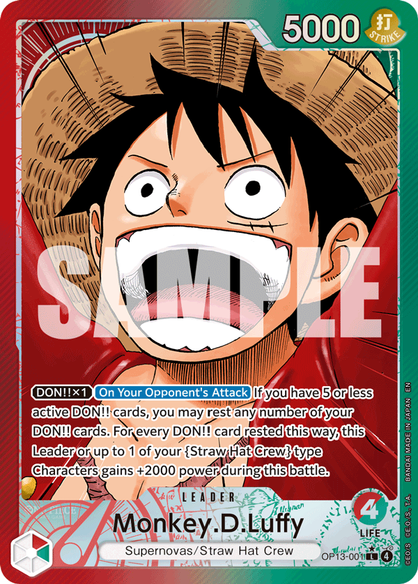 Monkey.D.Luffy (OP13-001_p1) — Alt Art