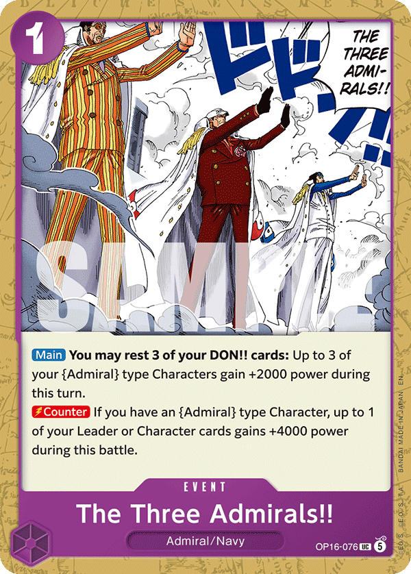 The Three Admirals!! (OP16-076)