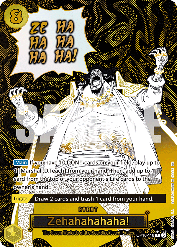 Zehahahahaha! (OP16-116_p1) — Alt Art