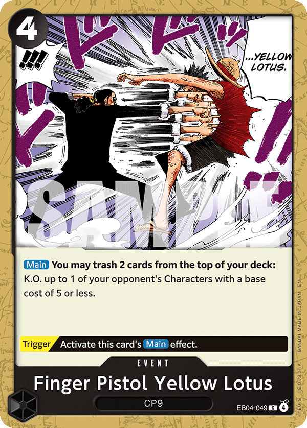 Finger Pistol Yellow Lotus (OP15-EB04 EB04-049)