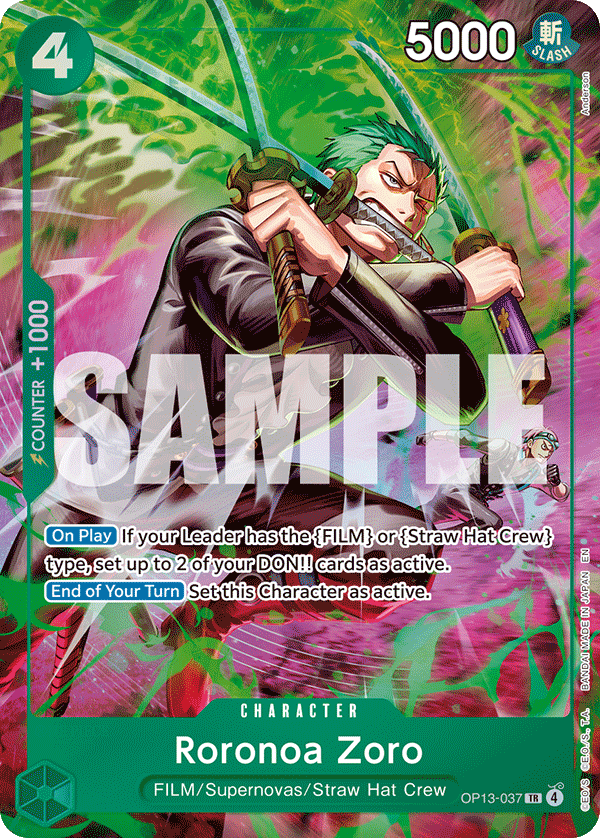 Roronoa Zoro (OP15-EB04 OP13-037_p1) — Alt Art