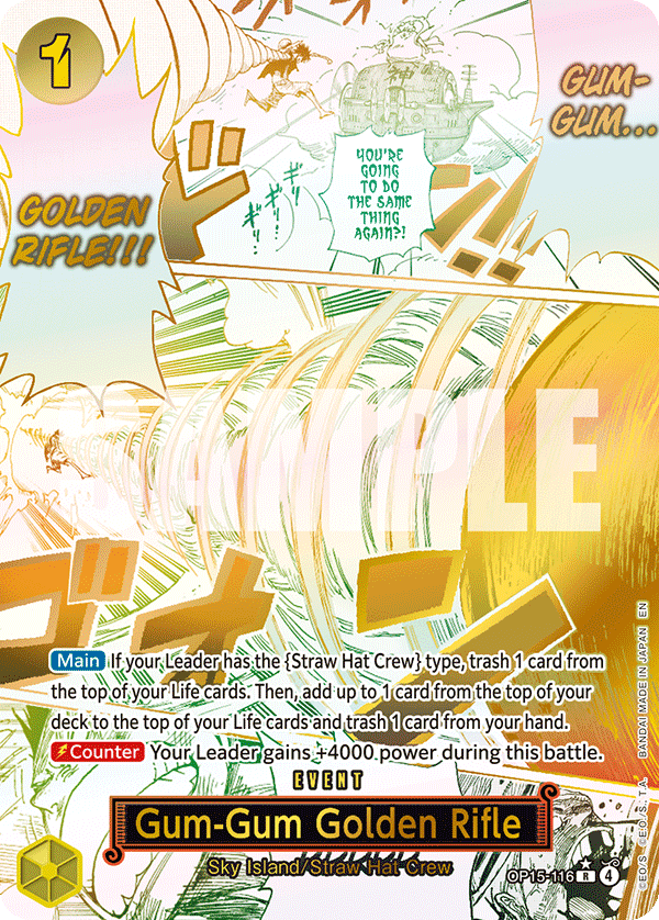 Gum-Gum Golden Rifle (OP15-EB04 OP15-116_p1) — Alt Art