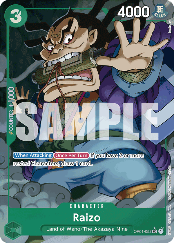 Raizo (PRB-01 OP01-052_p4) — Alt Art