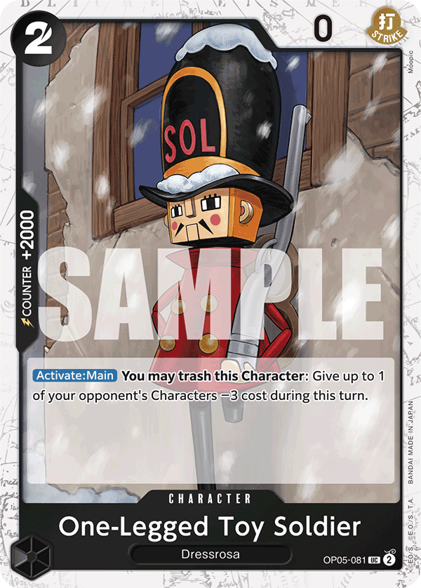 One-Legged Toy Soldier (PRB-01 OP05-081_p2) — Alt Art