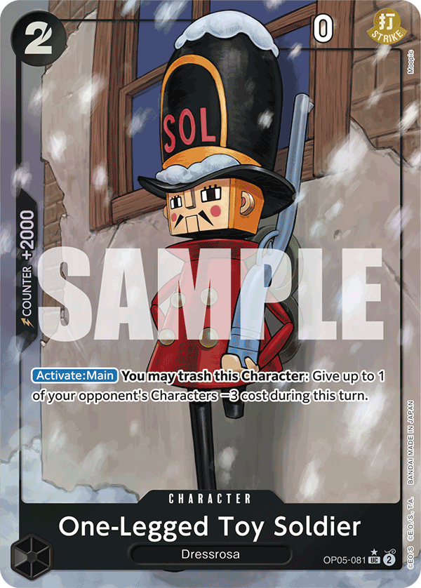 One-Legged Toy Soldier (PRB-01 OP05-081_p3) — Alt Art