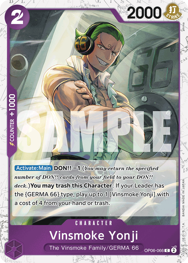 Vinsmoke Yonji (PRB-01 OP06-066_p2) — Alt Art