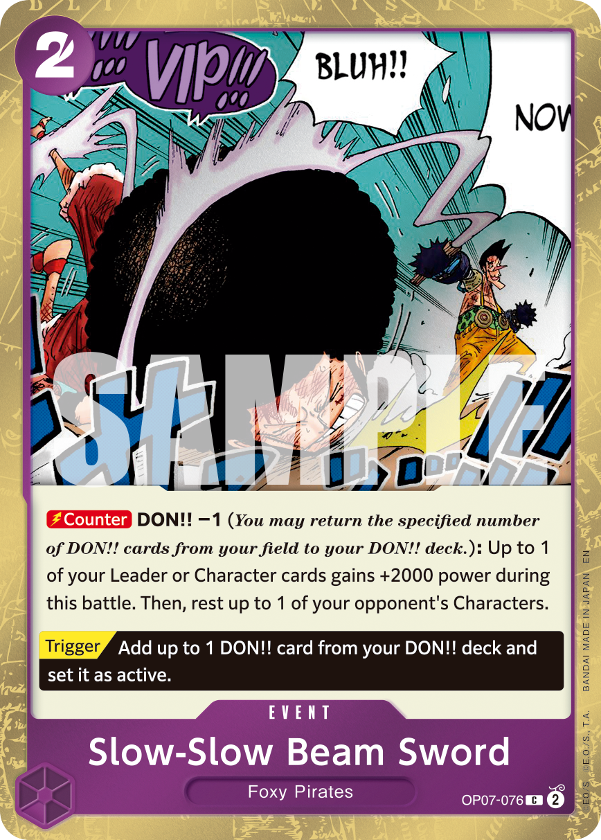 Slow-Slow Beam Sword (PRB-02 OP07-076_p1) — Alt Art