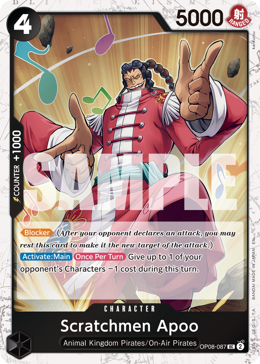 Scratchmen Apoo (PRB-02 OP08-087_p1) — Alt Art
