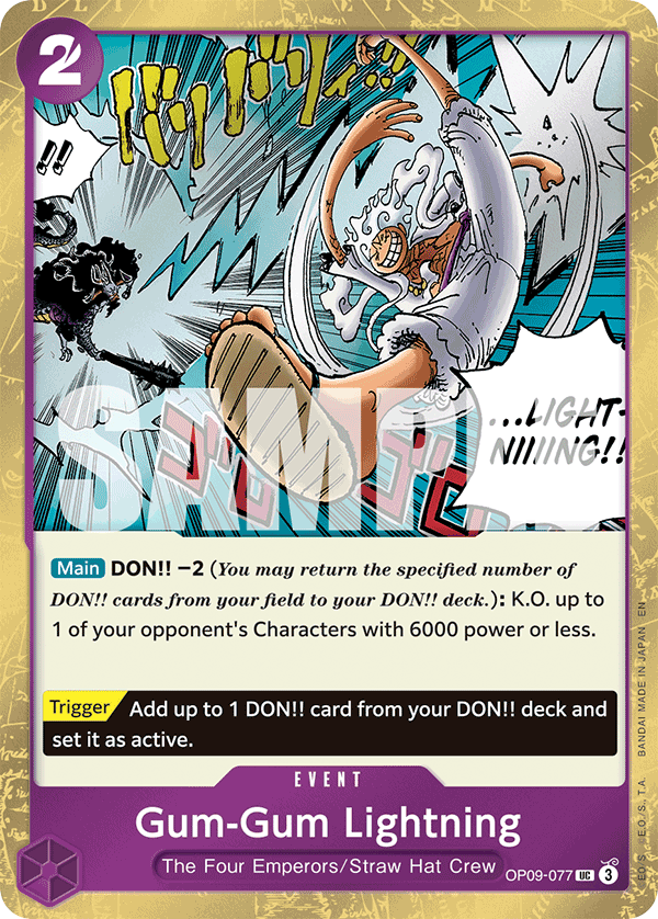 Gum-Gum Lightning (PRB-02 OP09-077_p1) — Alt Art