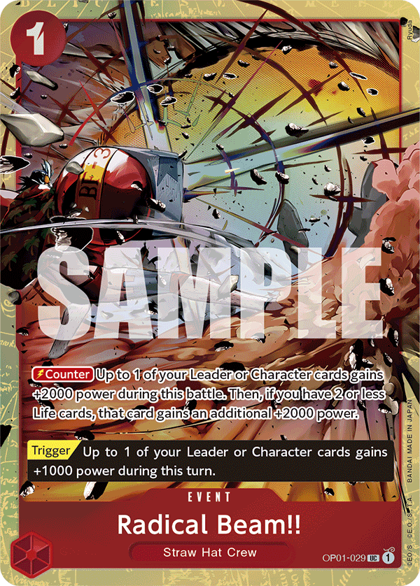 Radical Beam!! (PROMOS OP01-029_p4) — Alt Art