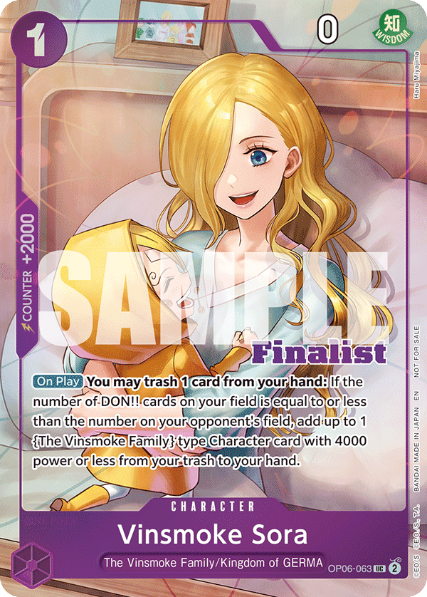 Vinsmoke Sora (PROMOS OP06-063_p3) — Alt Art