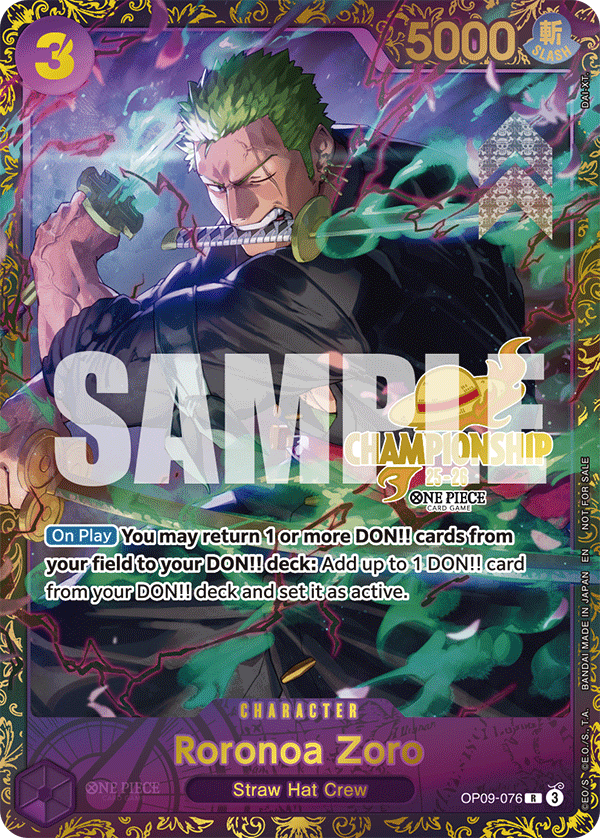 Roronoa Zoro (PROMOS OP09-076_p1) — Alt Art