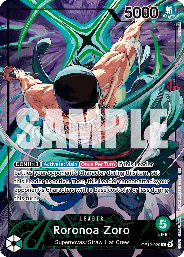 Roronoa Zoro (PROMOS OP12-020_p4) — Alt Art