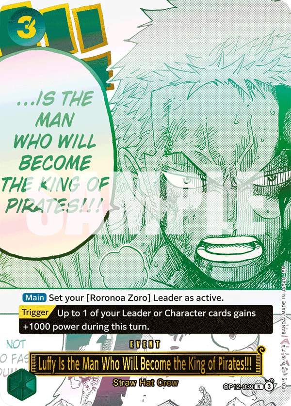 Luffy Is the Man Who Will Become the King of Pirates!!! (PROMOS OP12-039_p1) — Alt Art