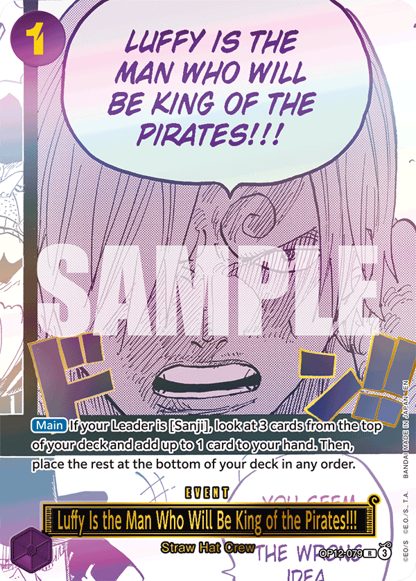 Luffy Is the Man Who Will Be King of the Pirates!!! (PROMOS OP12-079_p1) — Alt Art