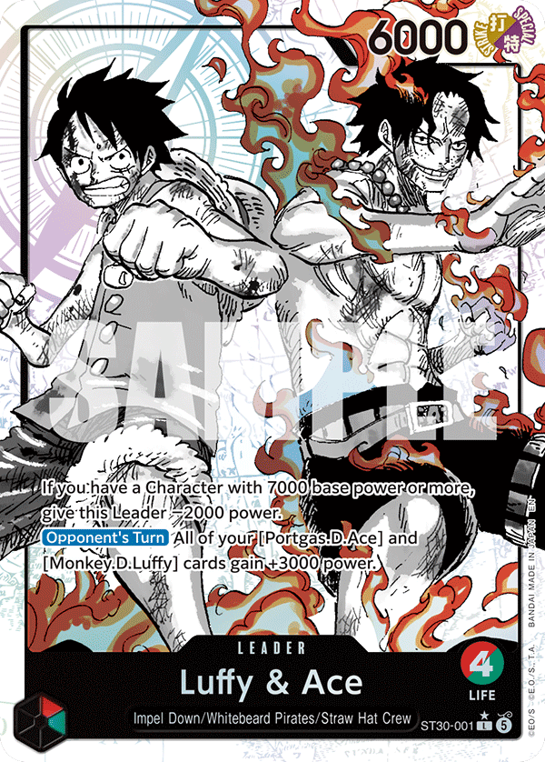 Luffy &amp; Ace (ST30-001_p1) — Alt Art